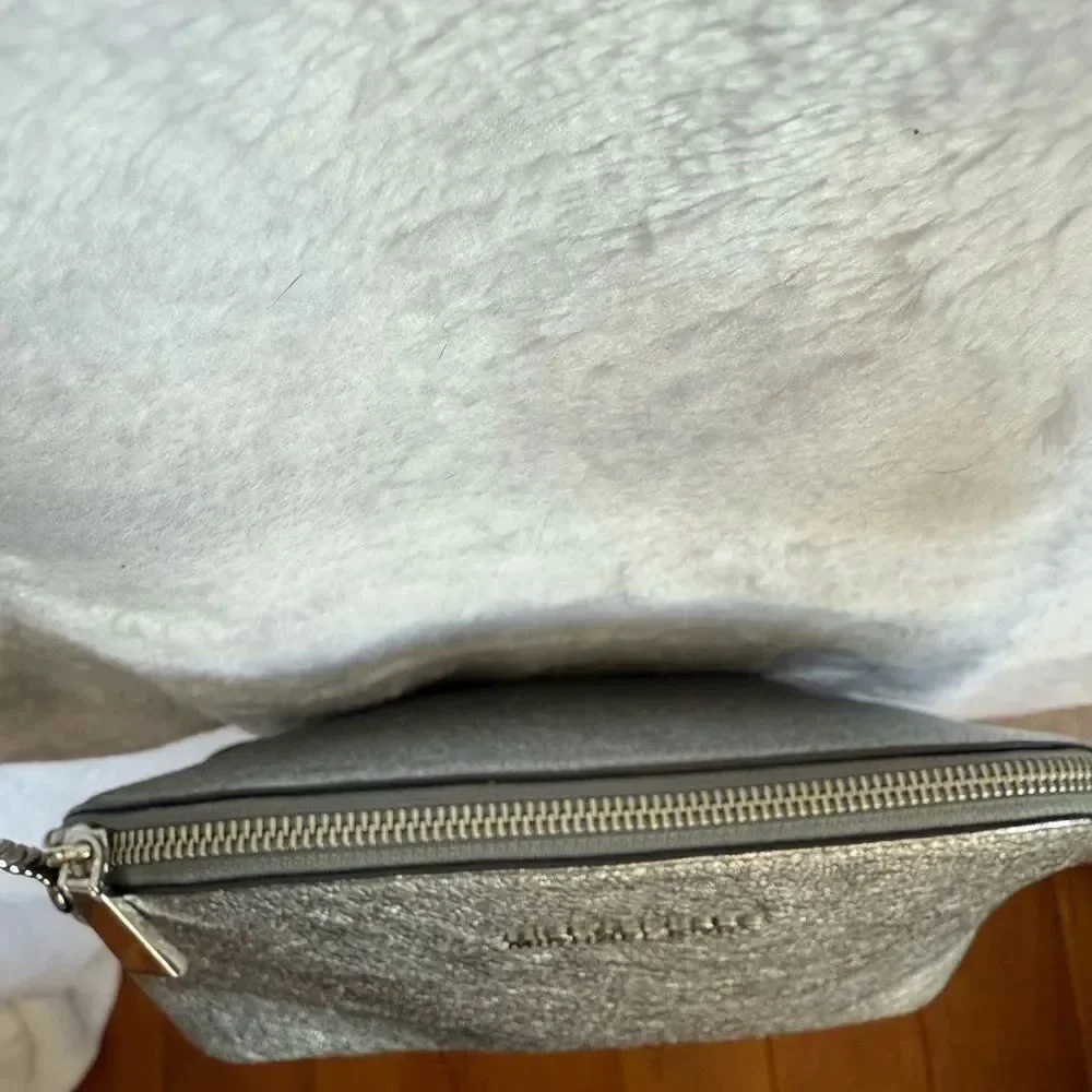 Michael Kors Silver Metallic Crossbody Bag